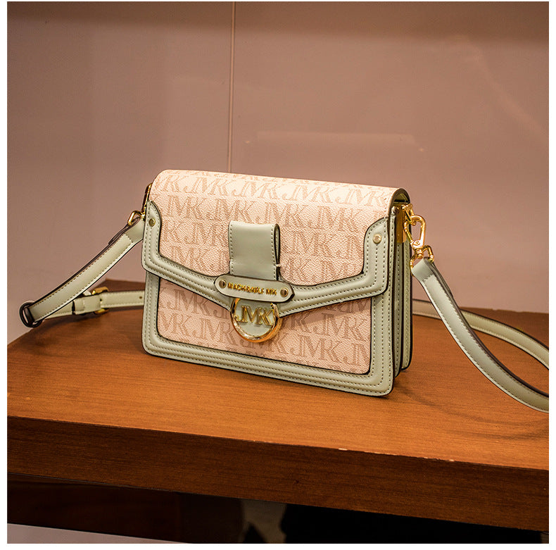 Hong Kong Lady Mother Genuine Leather Bag Women 2023 New Trendy Summer Popular Small Square Bag Shoulder Crossbody Bag