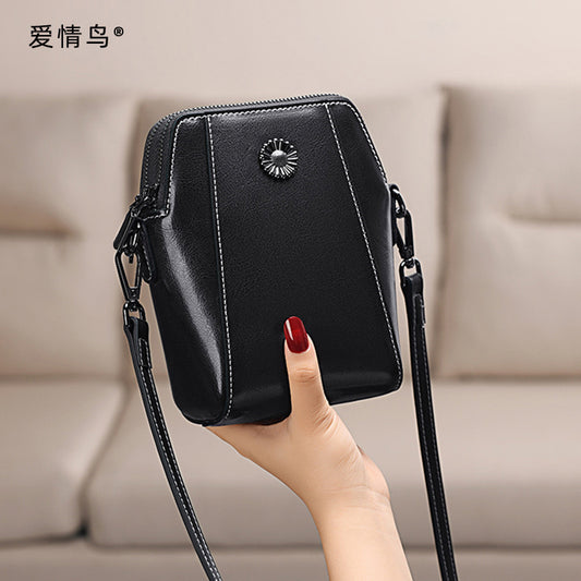 Bags for women 2022 new mobile phone bags for women fashionable genuine leather texture soft leather mini shoulder crossbody bag for women