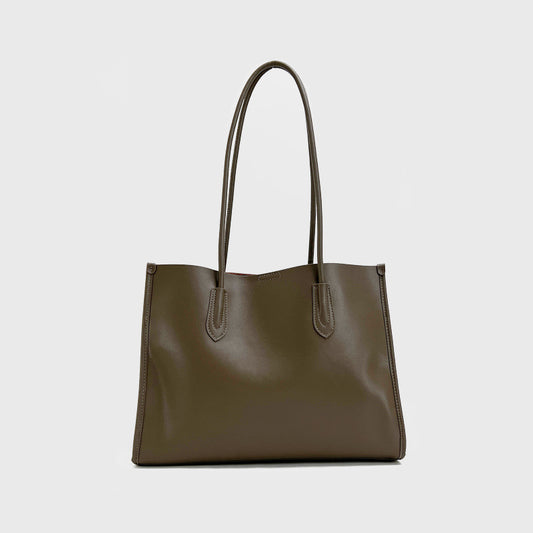 Genuine leather large-capacity tote bag, new commuter versatile shoulder bag, fashionable and high-end soft armpit bag, women's bag wholesale