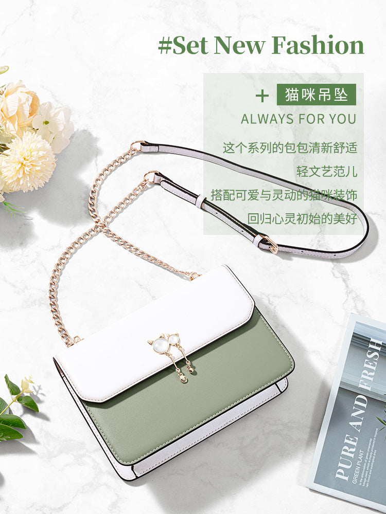 Bags for Women 2023 New Women's Bags High-end Crossbody Bags Shoulder Bags Niche Design Pearl Chain Genuine Leather Women's Bags