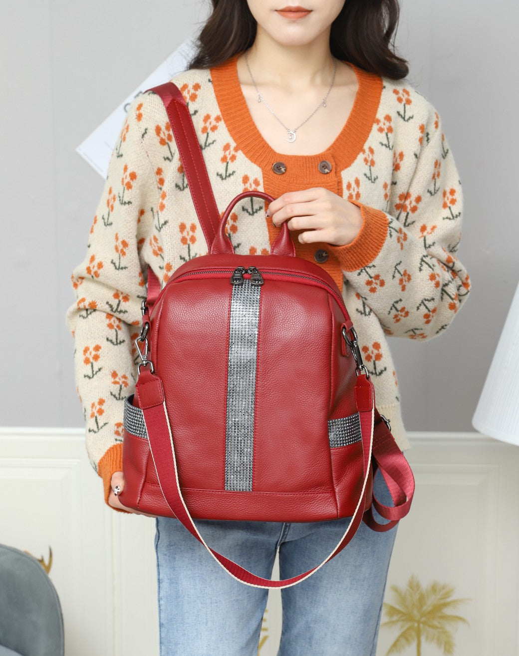 Original bag niche retro large-capacity backpack for women 2022 new trendy and cute school bag versatile commuter backpack