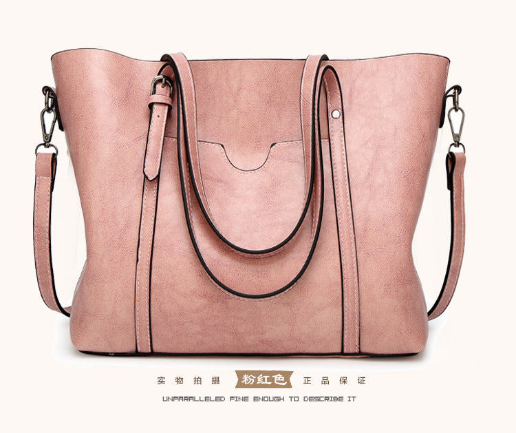 Bags for women 2023 new fashion versatile European and American bags single shoulder cross-body bag retro waxed leather handbag trend