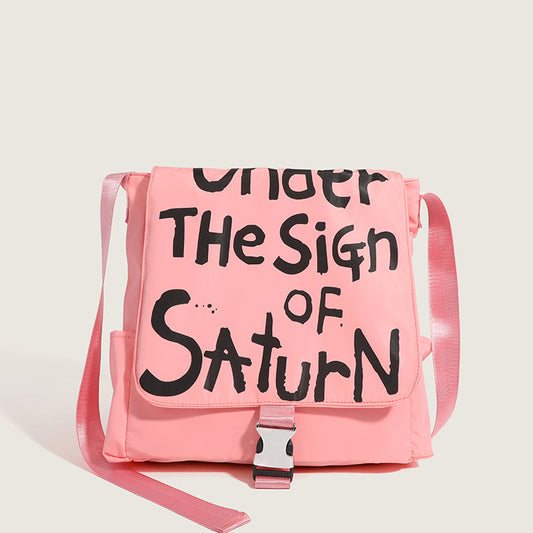 2023 New Women's Bags Trendy Versatile Large Capacity Tote Bag Personalized Graffiti Hand-painted Letters Crossbody Shoulder Bag