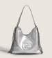 2023 new high-end casual large-capacity chain tote bag for women, simple and versatile letter soft leather shoulder bag