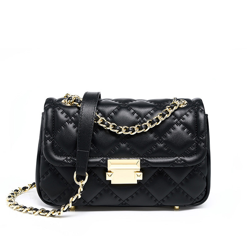 High-end chain small bag female birthday gift 2023 new versatile fashion rhombus small square bag crossbody women's bag