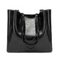 Foreign trade European and American large-capacity women's large hand-held shoulder shopping bag trendy oil wax leather bucket commuter tote bag bags