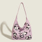 2023 New College Student Shoulder Bag Niche Cute Kitten Print Bag Large Capacity Casual Canvas Tote Bag