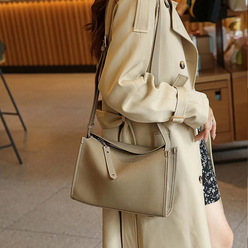 Bag new style first-layer cowhide shoulder cross-body bag high-end bag for women genuine leather pillow bag