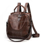 Soft leather large-capacity high-end bag 2023 new retro texture western style popular fashion backpack