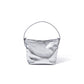 First-layer waxed cowhide handbag 2023 new niche silver bag fashion high-end crossbody bag genuine leather bag