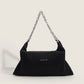 2023 new women's bag niche high-end tote bag simple solid color fashion pleated chain portable shoulder bag