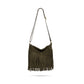 2023 New American Tassel Bag Matte Cowhide Internet Celebrity Crossbody Bag Retro Genuine Leather Bag Trend Single