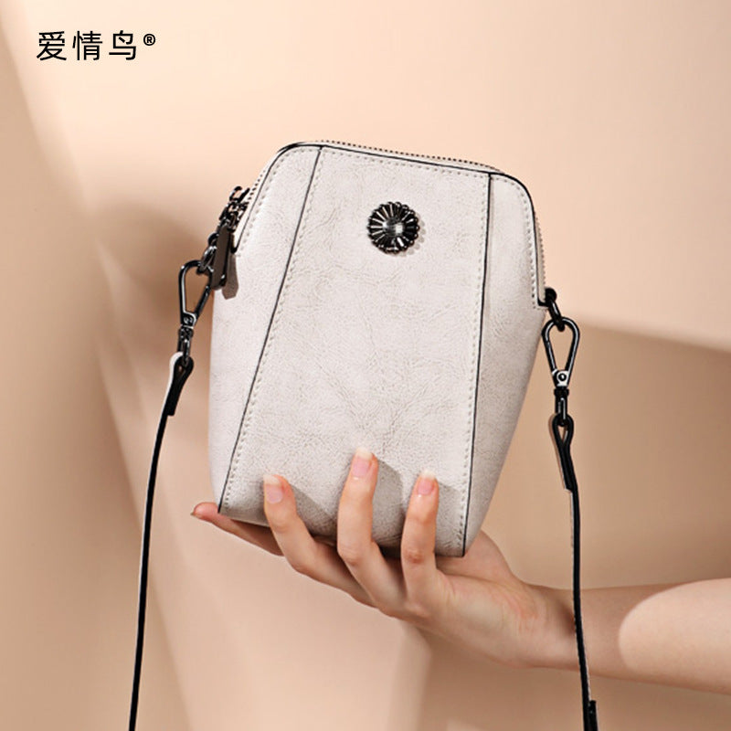 Bags for women 2022 new mobile phone bags for women fashionable genuine leather texture soft leather mini shoulder crossbody bag for women