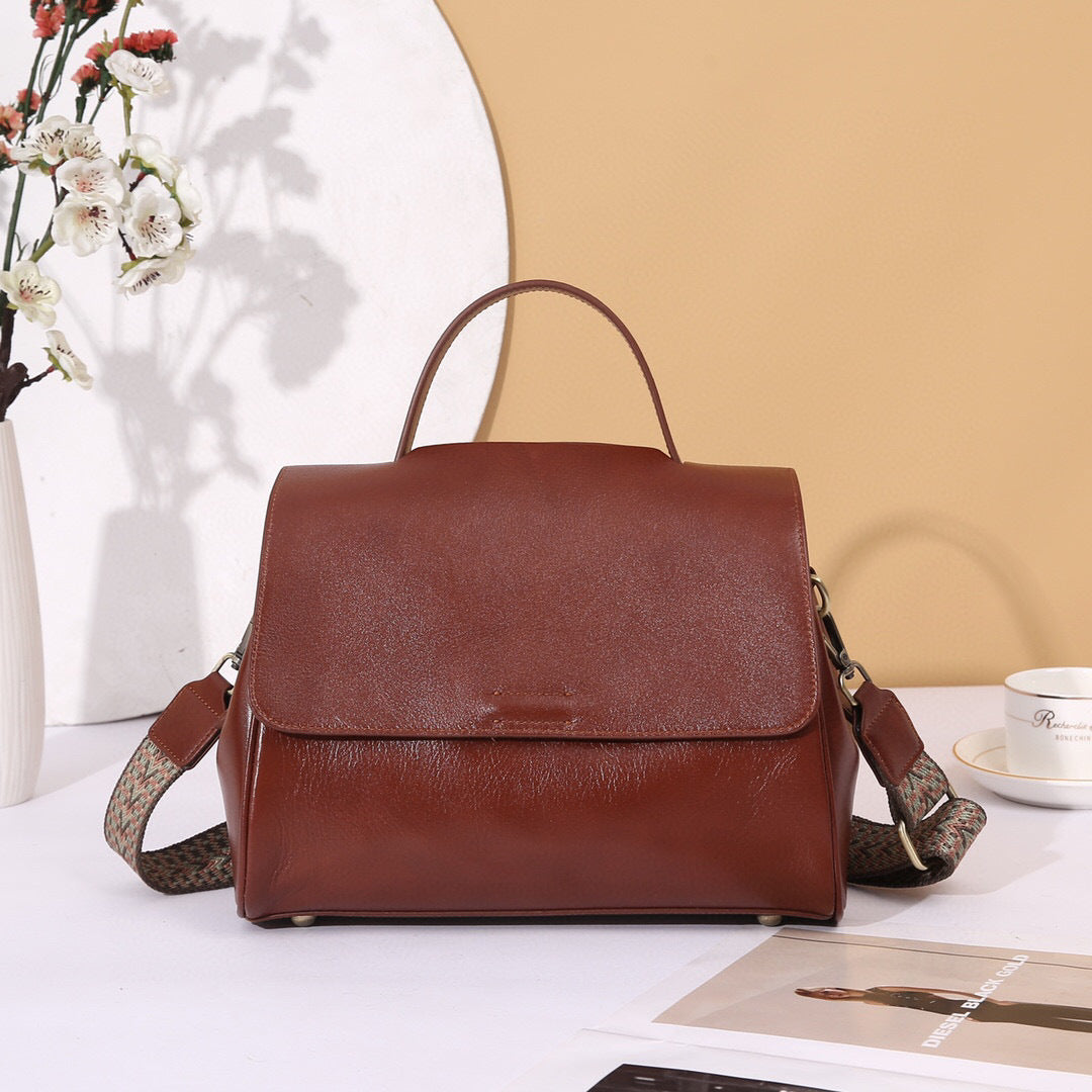 Bags 2023 new fashion shoulder crossbody bag large capacity versatile tote armpit bag genuine leather women's bag