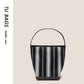 Bucket bag for women 2023 new niche design lazy style tote bag large-capacity commuter bag fly woven armpit bag