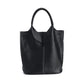 Genuine leather tote bag, one-shoulder large-capacity shopping bag, casual bag, armpit bag, simple and versatile commuter bag