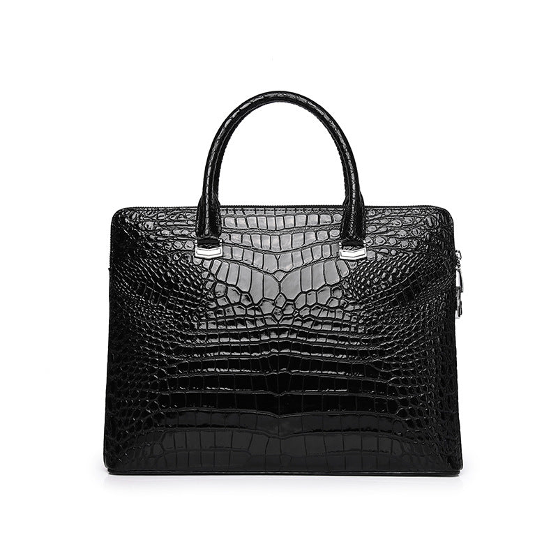 2022 New Crocodile Belly Pattern Men's Briefcase Casual Code Lock Computer Bag Handheld Men's Bag Trendy One-piece Dropshipping