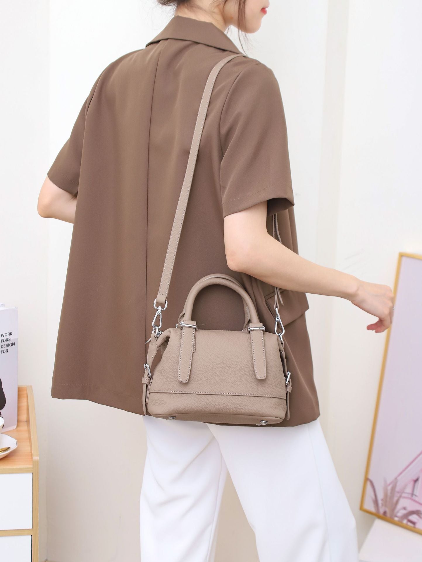 2023 New Genuine Leather Women's Bag Top Layer Cowhide Bag Casual Crossbody Bag Retro Shoulder Bag Fashion Handbag