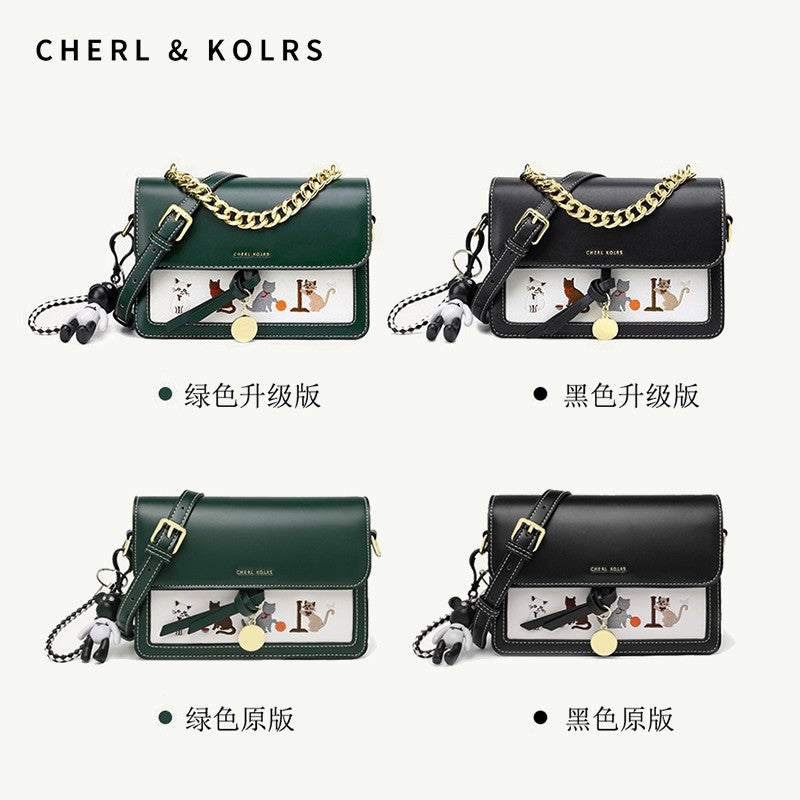 Light luxury brand bag for women 2023 new genuine leather Chinese Valentine's Day gift high-end one-shoulder cross-body small square bag for women summer