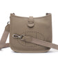 The new h family calfskin Evelyn bag mini fashionable personality single shoulder crossbody hollow bucket bag for women