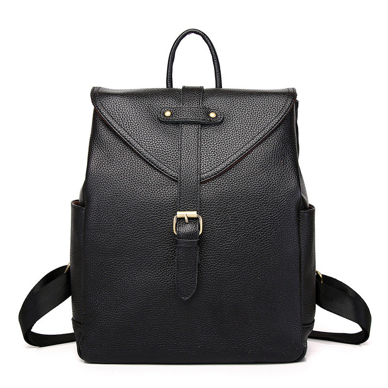 Genuine leather retro women’s backpack Korean style men’s backpack fashion backpack crossbody bag handbag casual school bag