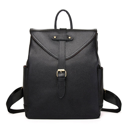 Genuine leather retro women’s backpack Korean style men’s backpack fashion backpack crossbody bag handbag casual school bag