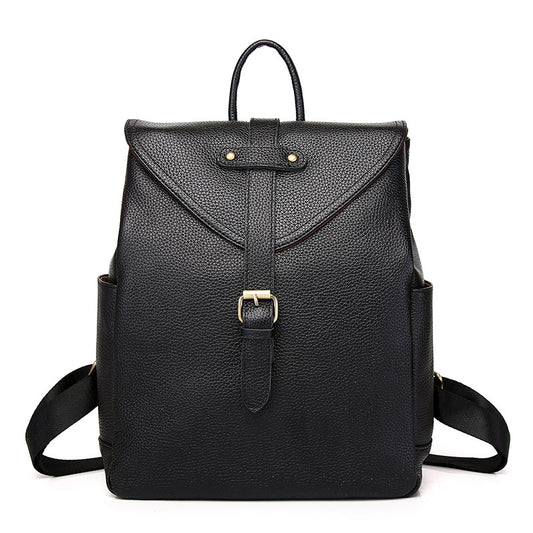 Genuine leather retro women’s backpack Korean style men’s backpack fashion backpack crossbody bag handbag casual school bag