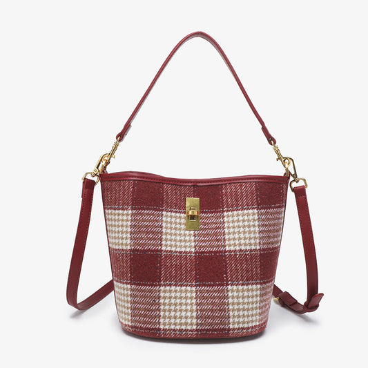 2023 Autumn New Handbag Chinese Red Bucket Bag Wedding Bag Bridal Bag Daily Available for Women