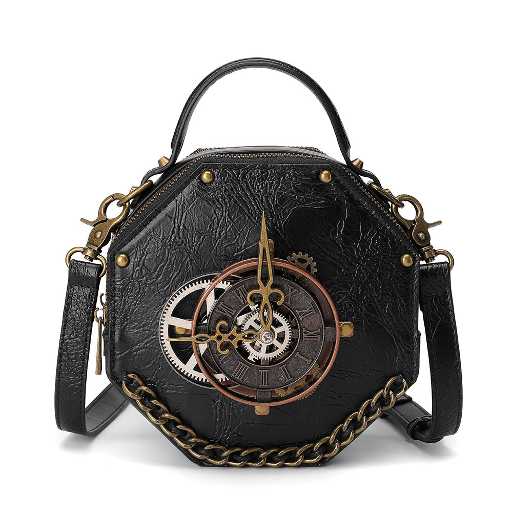 New foreign trade bag for women European and American punk industrial retro style women's shoulder crossbody bag niche