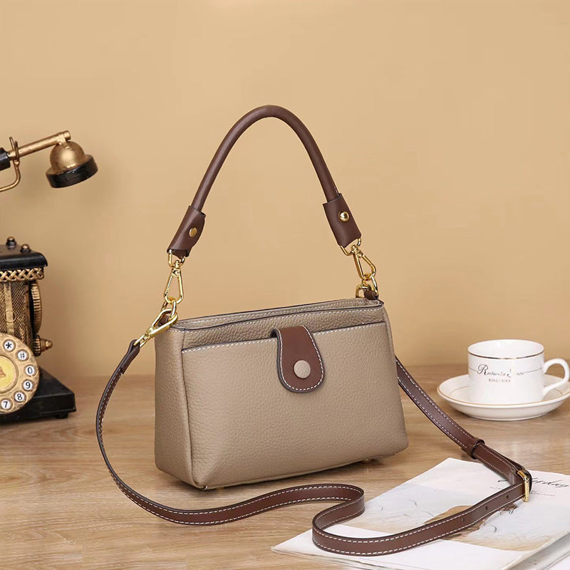 Bags for Women 2023 New Genuine Leather Versatile Fashion Shoulder Underarm Bag TOGO Cow Leather Mahjong Bag Crossbody Small Square Bag