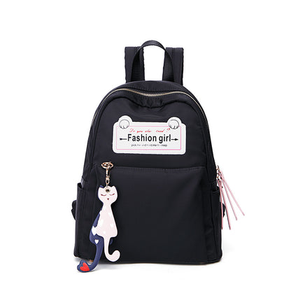 Nylon backpack 2023 new fashion casual large-capacity women's small backpack Oxford cloth high school student school bag