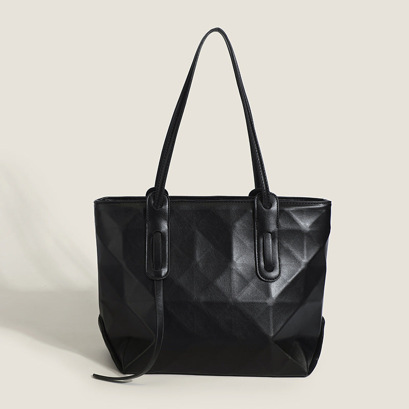 Cross-border 2022 new shoulder bag, niche geometric diamond foreign trade tote bag, fashionable large-capacity commuter armpit bag