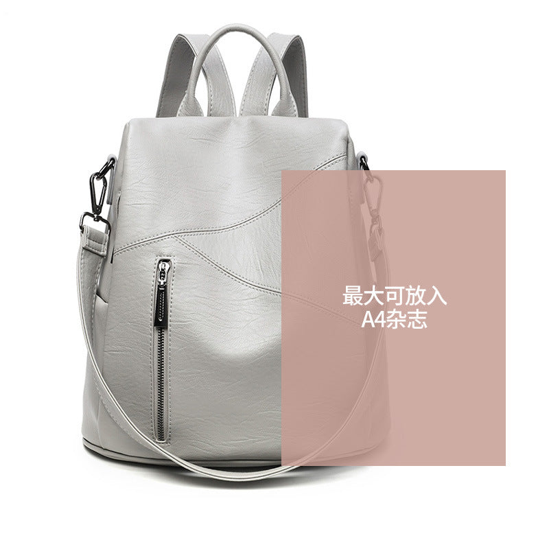 Korean style fashionable backpack for women, simple and easy to wear, 2023 autumn new large-capacity anti-theft backpack, casual travel bag