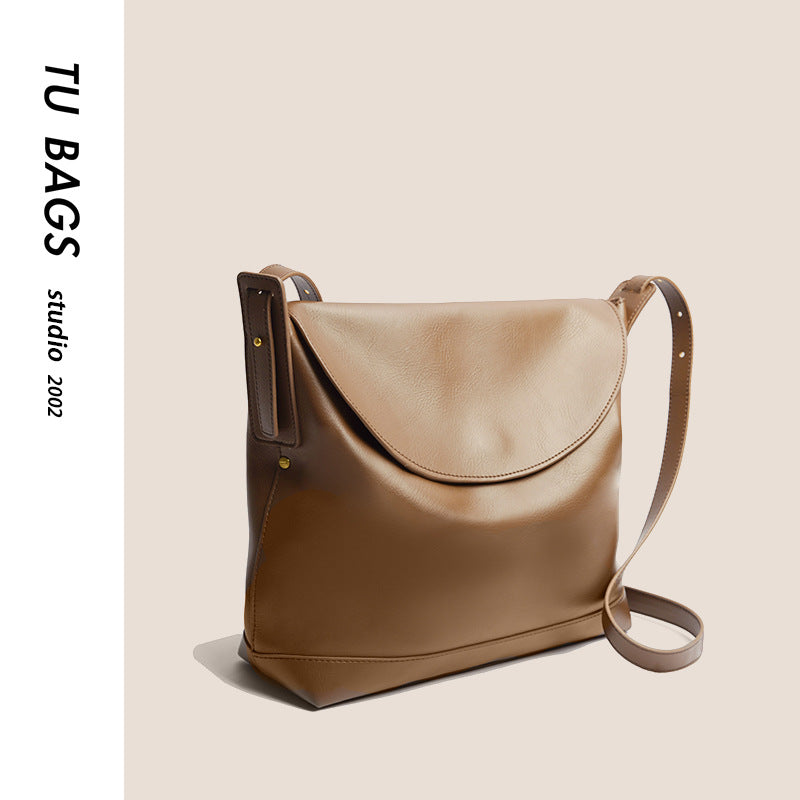 [Customized OEM] Genuine leather shoulder bag women's soft cowhide tote bag, versatile casual large-capacity portable armpit bag