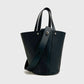 Cowhide vegetable basket bucket bag for women ins commuting lazy tote bag versatile shoulder crossbody bag genuine leather JPJ same style