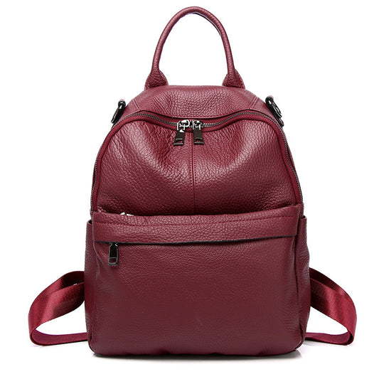 Fashion women's bag new genuine leather ladies backpack retro first-layer cowhide versatile school bag casual travel small backpack