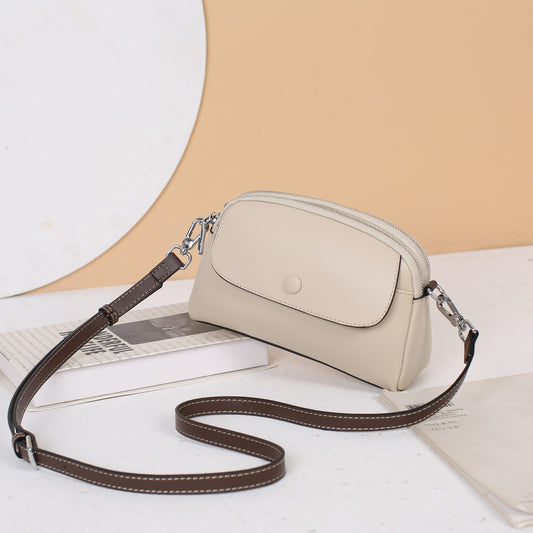 Cross-border export genuine leather women's bag 2022 new first-layer cowhide mobile phone bag women's shoulder small bag casual crossbody bag