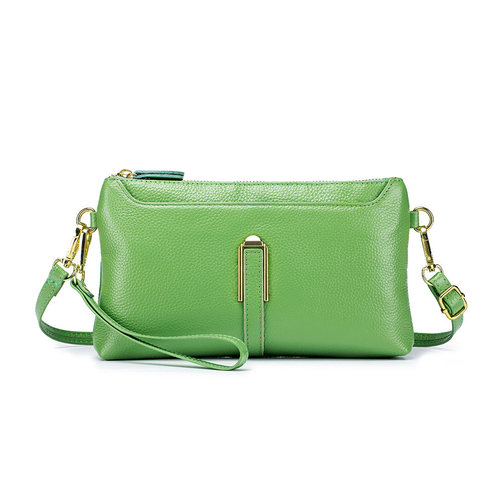 2023 new cross-border women's bag, first-layer cowhide mother bag, simple shoulder crossbody bag, trendy and versatile clutch bag