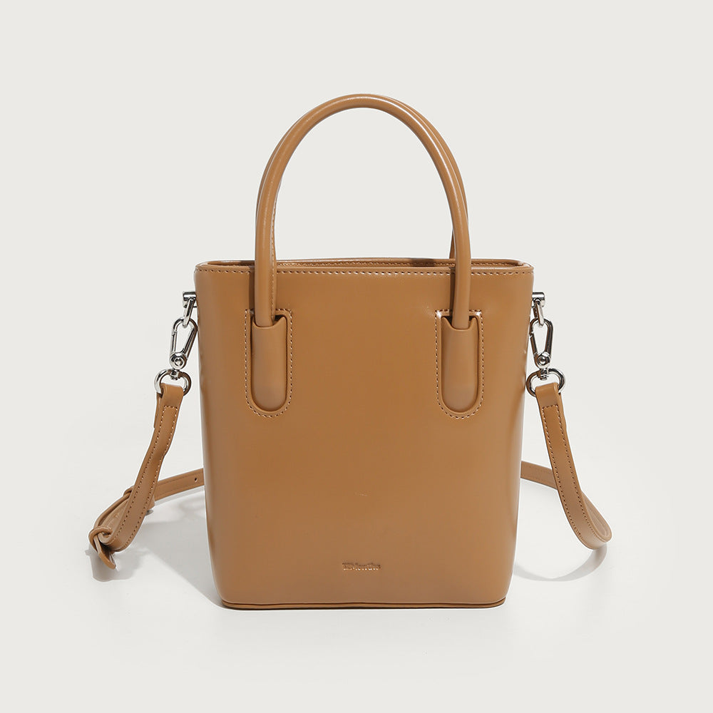 Autumn and winter new retro niche simple design high-end mini tote bag single shoulder crossbody bag