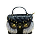 Live Owl handbag tassel bag women's new fashion sense crossbody rhombus small square bag