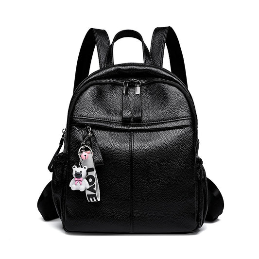 2023 new popular Korean style trendy anti-theft versatile genuine leather women's bag women's backpack outdoor travel bag backpack