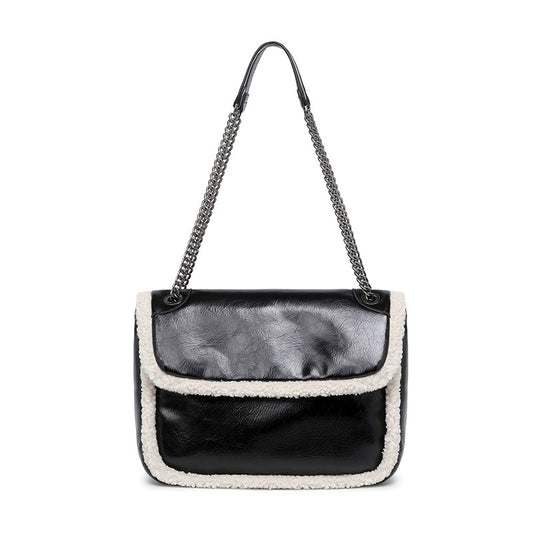 Winter Plush Bag 2022 New Trendy High-end Shoulder Bag Women's Bag Fashionable Texture Versatile Crossbody Chain Bag