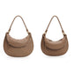 2023 new woven bag crescent bag niche soft leather armpit bag temperament versatile single shoulder crossbody bag women