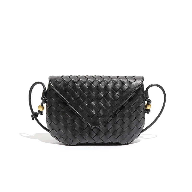 Fashionable classic versatile women's small square bag portable small fresh hand-woven bag simple macaron shoulder crossbody bag