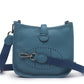 The new h family calfskin Evelyn bag mini fashionable personality single shoulder crossbody hollow bucket bag for women