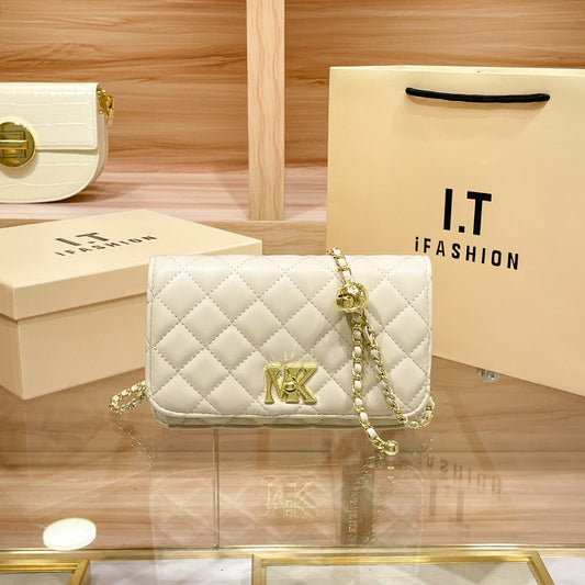 Hong Kong purchasing women's bag small fragrant style rhombus chain bag women's small gold ball crossbody bag 2023 summer new trend