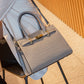 2023 new high-end light luxury genuine leather women's handbag crocodile pattern platinum bag cowhide shoulder crossbody bag for women