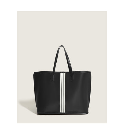 2023 new large-capacity bags are popular this year, commuter high-end tote bags, fashionable striped shoulder bags