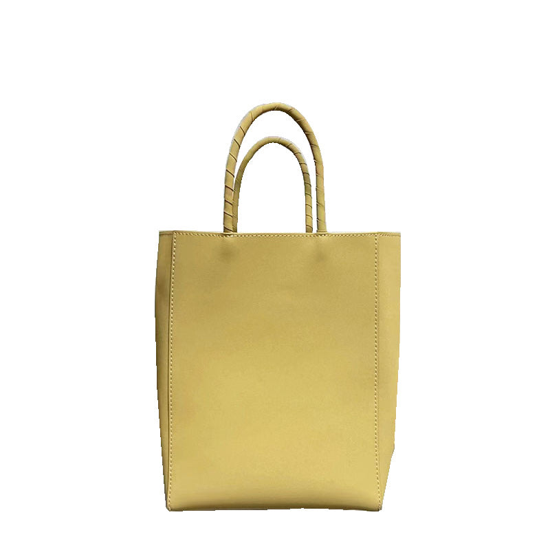 2023 new large-capacity kraft paper bag genuine leather tote bag for women large-capacity kraft paper bag bag with high-end feel