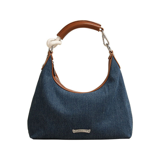 High-end retro armpit bag denim bag for women 2023 new fashion handbag for women, shoulder bag, crossbody bag for women